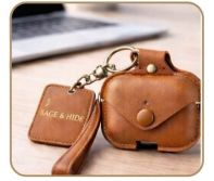 Leather AirPods Case with Keychain – Leather AirPods Case with Convenient Keychain Attachment